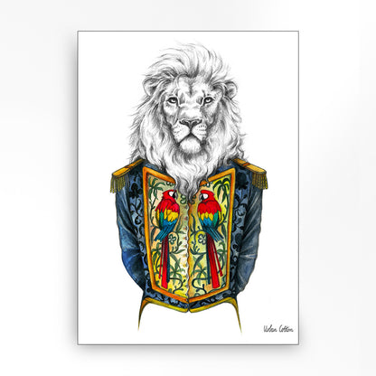 Wandkleed met frame - Lion