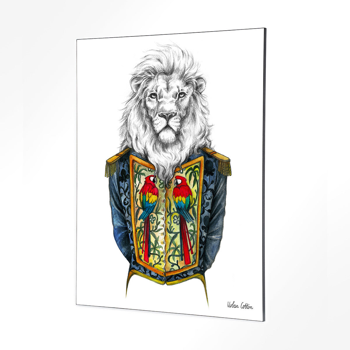 Wandkleed met frame - Lion